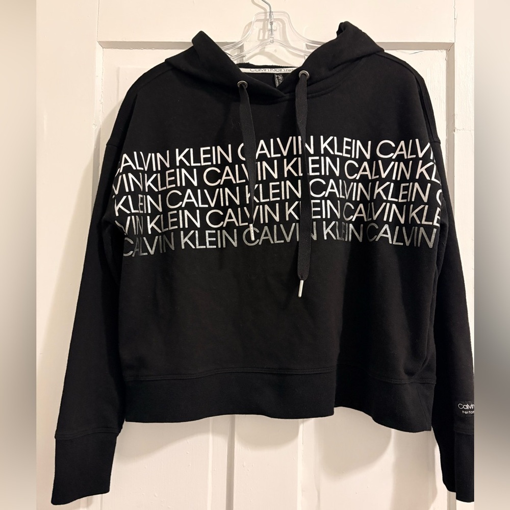 Calvin Klein Women's Black Sweatshirt with Logo